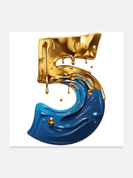 NON. 5 NUMÉRO 5 COOL 5E ANNIVERSAIRE - Poster 60 x 60 cm - blanc - Devant
