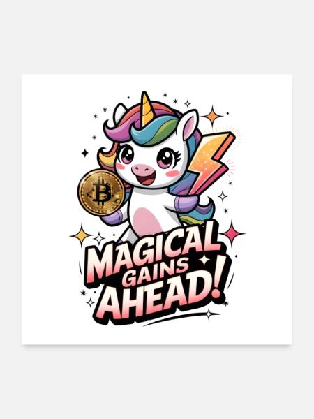 Magical Gains Ahead! - Poster 24" x 24" (60x60 cm) - white - Front