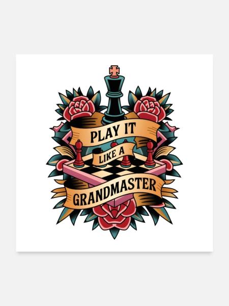 Play It Like A Grandmaster - Poster 24" x 24" (60x60 cm) - white - Front