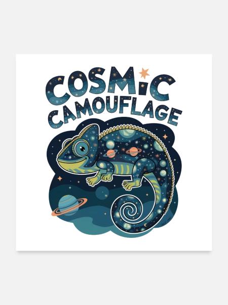 Cosmic Camouflage - Poster 24" x 24" (60x60 cm) - white - Front