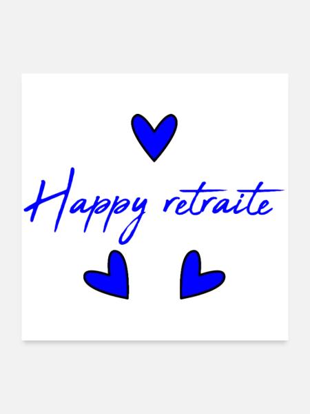 RETIREMENT. COLLEAGUE. RETIREMENT. RETIRED. RETIREMENT. - Poster 24" x 24" (60x60 cm) - white - Front