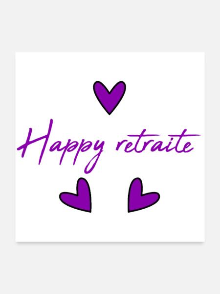 RETIREMENT. COLLEAGUE. RETIREMENT. RETIRED. RETIREMENT. - Poster 24" x 24" (60x60 cm) - white - Front