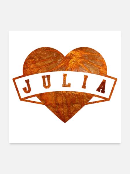 Julia - Poster 60x60 cm - Weiß