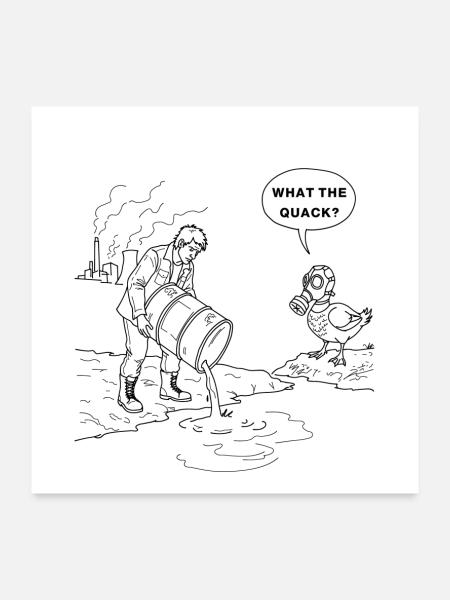 What the Quack? - Poster 60x60 cm - Weiß - Vorne