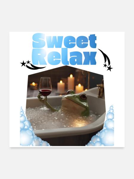 Sweet_Relax_-4500_x_5400_px- - Poster 60x60 cm - Weiß - Vorne