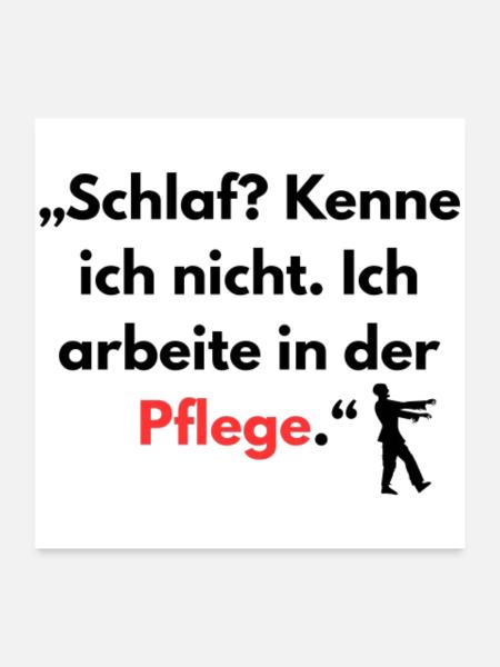  Pflegekräfte & Krankenschwestern - Poster 60x60 cm - Weiß - Vorne