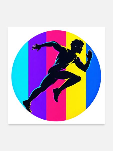 Epischer Sport - Poster 60x60 cm - Weiß - Vorne