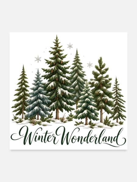 Christmas Loading Weihnachtsmann Advent Vorfreude - Poster 60x60 cm - Weiß - Vorne