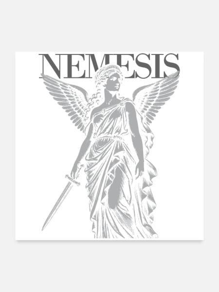 Nemesis-Göttin der Rache - Poster 60x60 cm - Weiß - Vorne