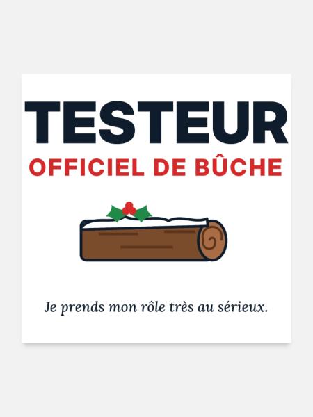 Offizieller Tester des Weihnachtsprotokolls – Weihnachtshumor - Poster 60x60 cm - Weiß - Vorne