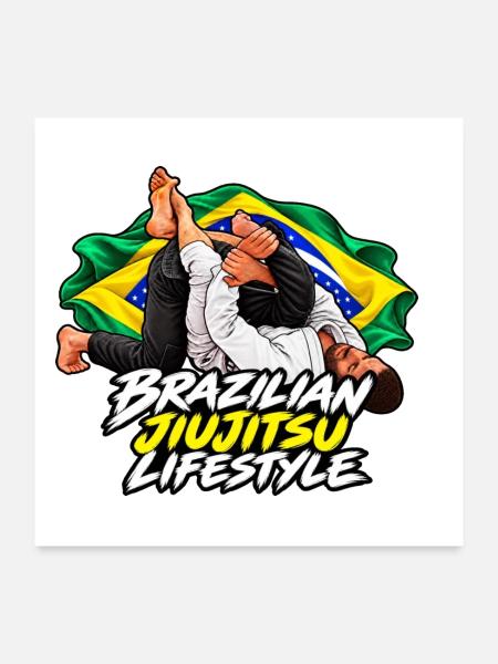 Kimura – BJJ Brasilianischer Jiu-Jitsu-Lebensstil - Poster 60x60 cm - Weiß - Vorne