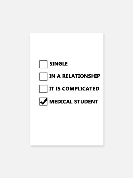 Medical Student | Medizinstudent | Medizinstudium - Poster 20x30 cm - Weiß - Vorne