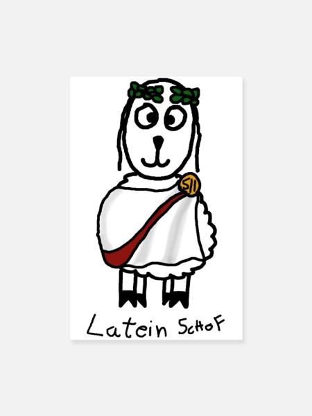 Latein ScHoF - Poster 20x30 cm - Weiß - Vorne