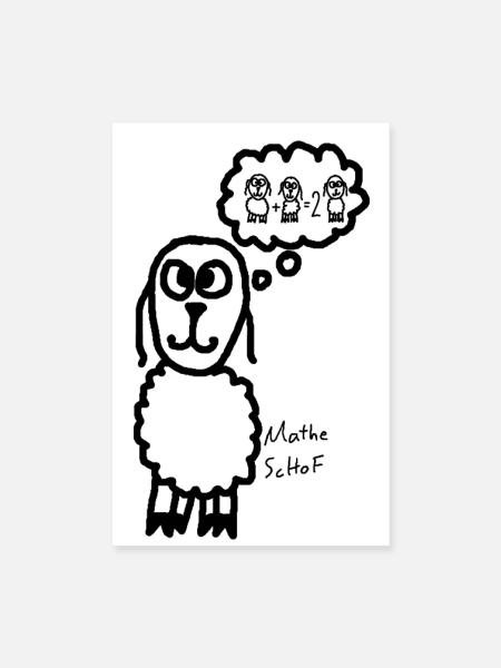 Mathe ScHoF - Poster 20x30 cm - Weiß - Vorne