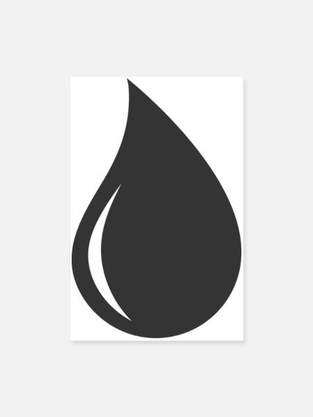 Logo-Symbol für Tropfenform - Poster 20x30 cm - Weiß - Vorne