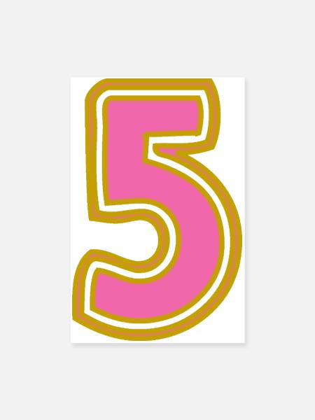 5. 5 YEARS. 5th ANNIVERSARY. 5 YEAR ANNIVERSARY - Poster 8" x 12" (20x30 cm) - white - Front