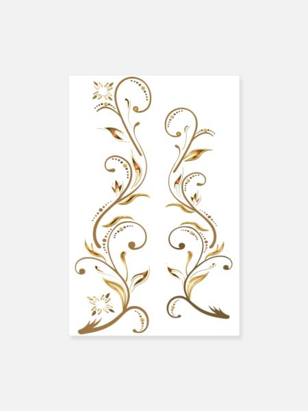 Blumenranken - Poster 20x30 cm - Weiß