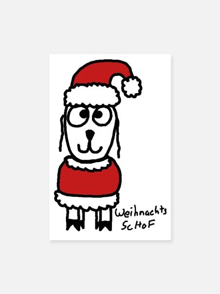 Weihnachts ScHoF - Poster 20x30 cm - Weiß - Vorne