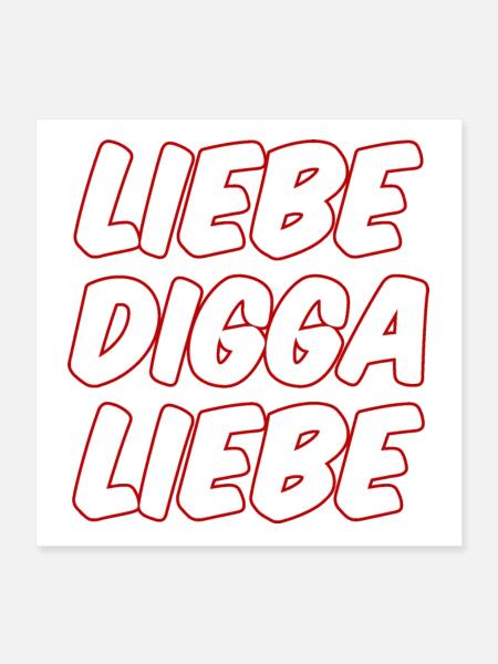 Liebe! - Poster 40x40 cm - Weiß