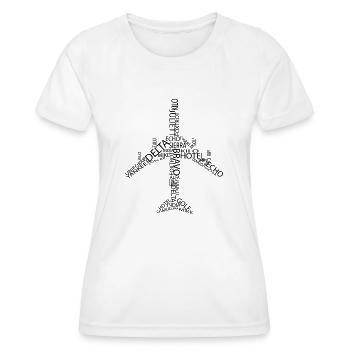 Flugzeug B747 - Frauen Funktions-T-Shirt - Weiß - Vorne - AI Model Female 172 dark (172cm)