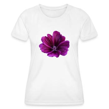 Malve violette Blüte - Frauen Funktions-T-Shirt - Weiß - Vorne - AI Model Female 172 dark (172cm)