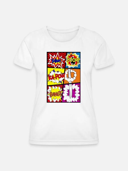 Comicstrip Comic-Strip Comic - Frauen Funktions-T-Shirt - Weiß