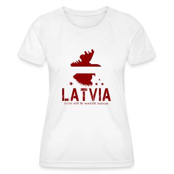 Latvia Lettland Letten lettisch - Frauen Funktions-T-Shirt - Weiß - Vorne - AI Model Female 172 dark (172cm)