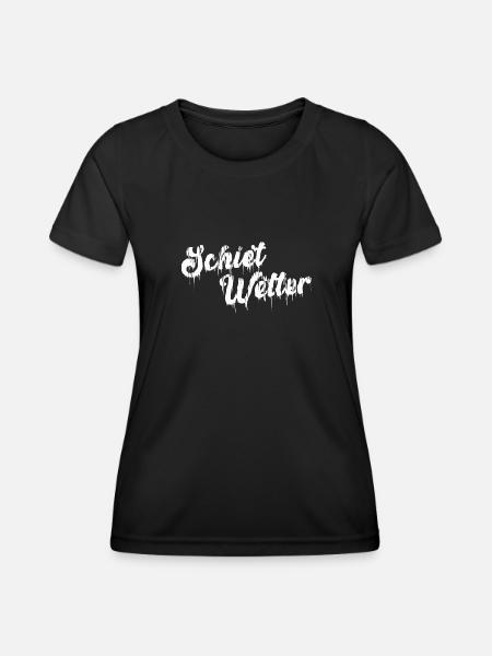 Schietwetter, Regen - Frauen Funktions-T-Shirt - Schwarz