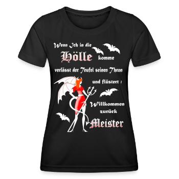 Teufel Satan Luzifer - Frauen Funktions-T-Shirt - Schwarz - Vorne - AI Model Female 172 light (172cm)