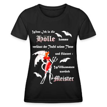 Teufel Satan Luzifer - Frauen Funktions-T-Shirt - Schwarz - Vorne - AI Model Female 172 light (172cm)