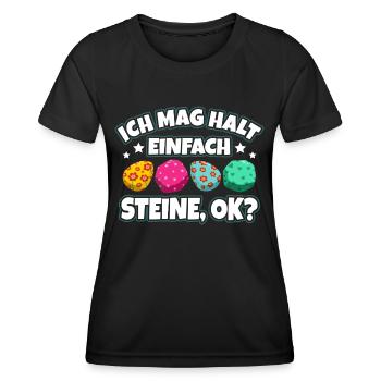Steine - Frauen Funktions-T-Shirt - Schwarz - Vorne - AI Model Female 172 light (172cm)