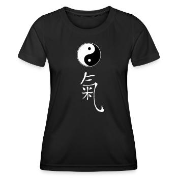 yin yang qi - Frauen Funktions-T-Shirt - Schwarz - Vorne - AI Model Female 172 light (172cm)