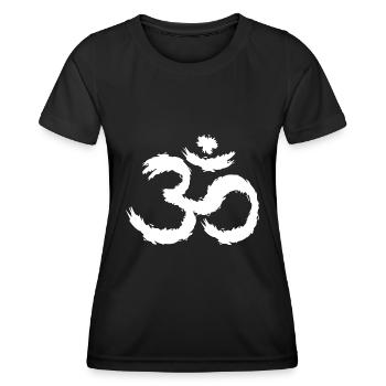 Om Symbol Hinduismus - Frauen Funktions-T-Shirt - Schwarz - Vorne - AI Model Female 172 light (172cm)