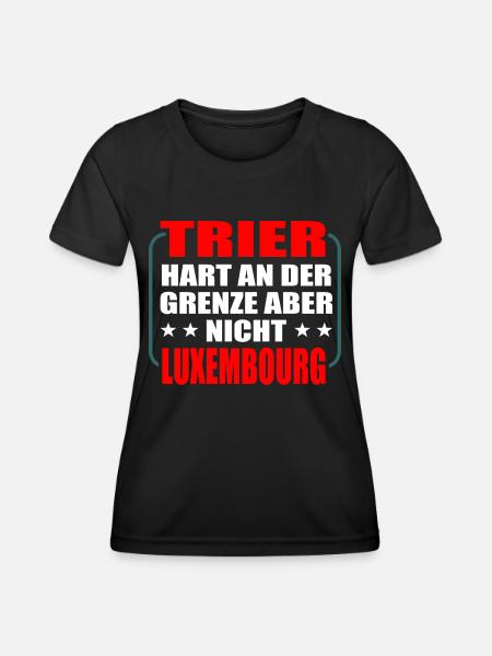 Trier - Frauen Funktions-T-Shirt - Schwarz