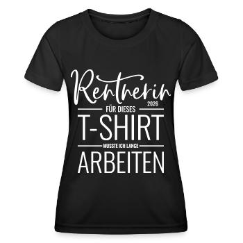 Rentnerin 2026 - Frauen Funktions-T-Shirt - Schwarz - Vorne - AI Model Female 172 light (172cm)