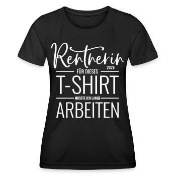 Rentnerin 2026 - Frauen Funktions-T-Shirt - Schwarz - Vorne - AI Model Female 172 light (172cm)