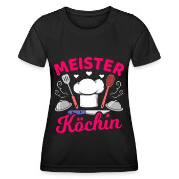 Meisterköchin Kochen Köchin Sterneköchin Küche - Frauen Funktions-T-Shirt - Schwarz - Vorne - AI Model Female 172 light (172cm)