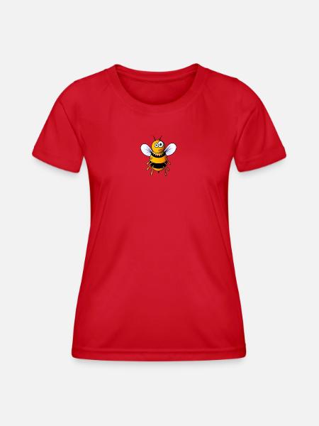Comic Biene - Frauen Funktions-T-Shirt - Rot