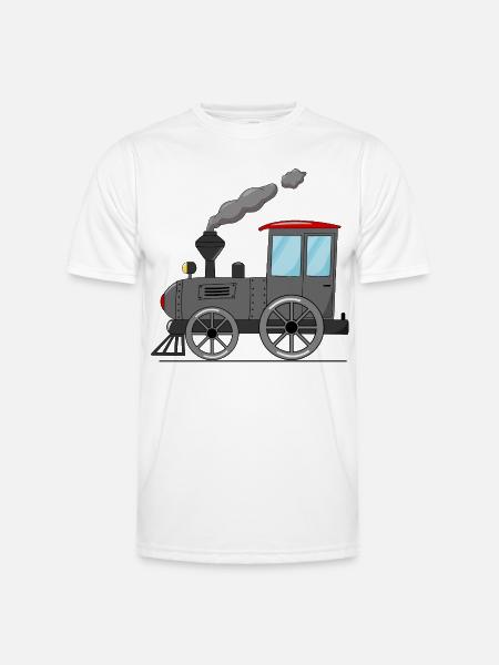 Children's train railway grey - Men's Functional T-Shirt - white