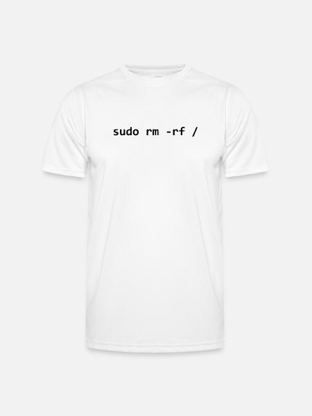 sudo rm rf - Männer Funktions-T-Shirt - Weiß