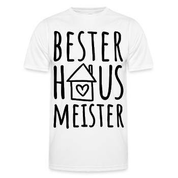 Bester Hausmeister - Männer Funktions-T-Shirt - Weiß - Vorne - AI Model Male 178 dark (178cm)