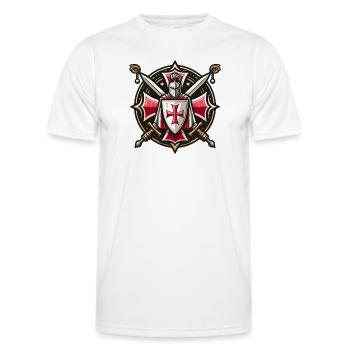 Knights templar - Men's Functional T-Shirt - white - Front - AI Model Male 178 dark (178cm)