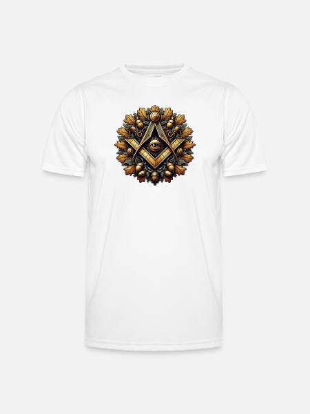 Masonic Logo - Men's Functional T-Shirt - white