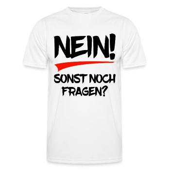Nein! Sonst noch Fragen? - Männer Funktions-T-Shirt - Weiß - Vorne - AI Model Male 178 dark (178cm)