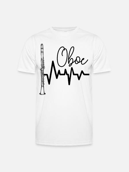 Oboe - Männer Funktions-T-Shirt - Weiß