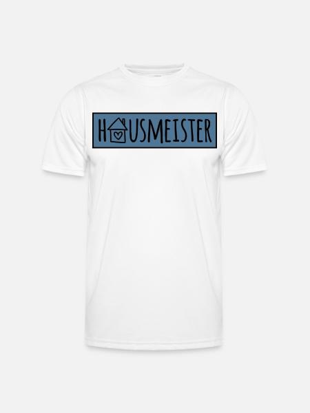 Hausmeister - Männer Funktions-T-Shirt - Weiß