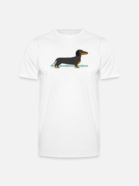Image du teckel - T-shirt sport Homme - blanc