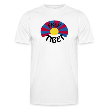 free tibet - Männer Funktions-T-Shirt - Weiß - Vorne - AI Model Male 178 dark (178cm)
