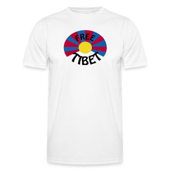 free tibet - Männer Funktions-T-Shirt - Weiß - Vorne - AI Model Male 178 dark (178cm)