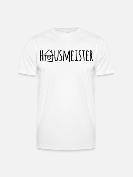 Hausmeister - Männer Funktions-T-Shirt - Weiß